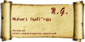 Muhari György névjegykártya